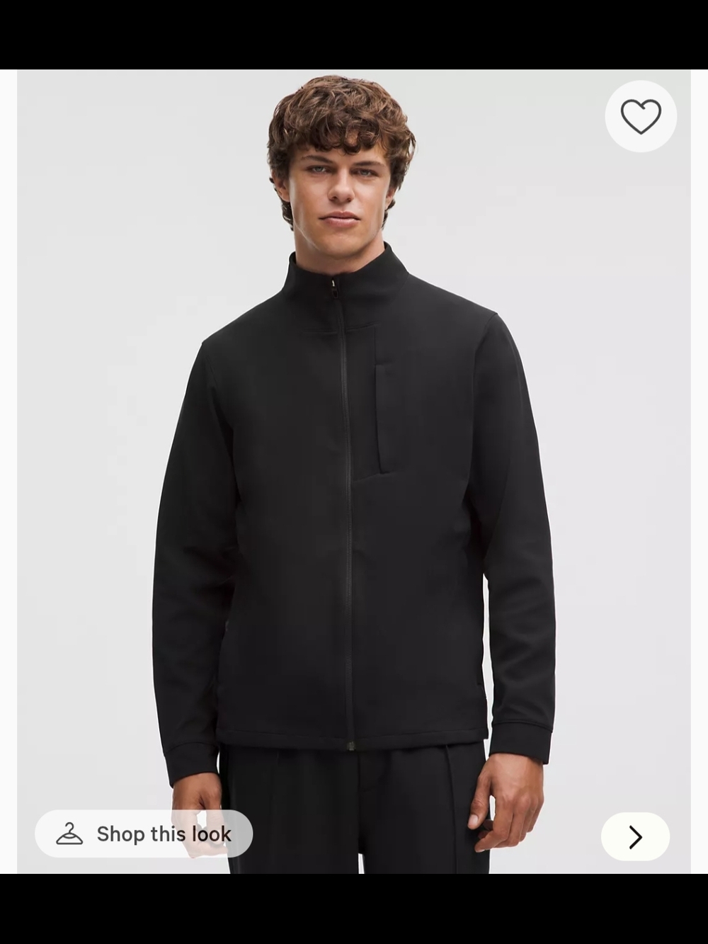 Lululemon Sojourn Jacket S Black Warpstreme Full Zip Golf Stretch Performance